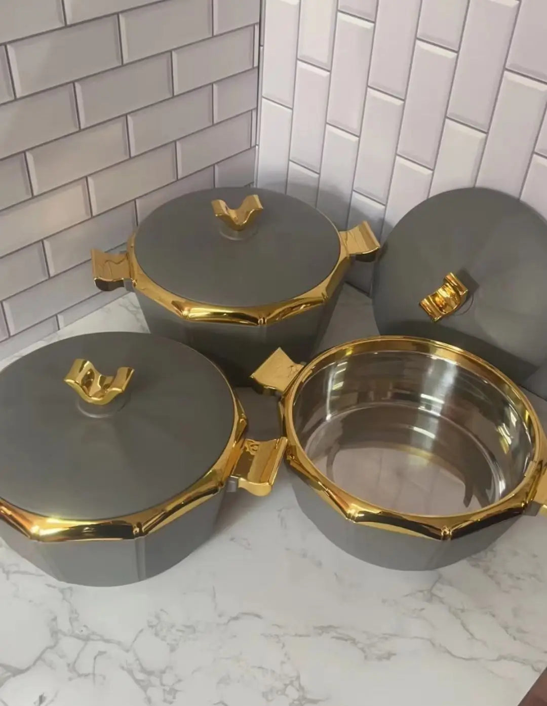 3 pièces ensemble boîte d'isolation alimentaire isolé thermique marmite boîte isolation Pot boîte à déjeuner conservation de la chaleur