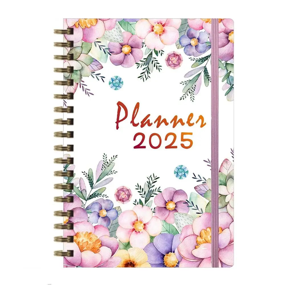 Anglais A5 Agenda livre à faire liste prendre des Notes 2025 calendrier planificateur bloc-Notes 12 mois Agenda hebdomadaire académique 365 jours bloc-Notes