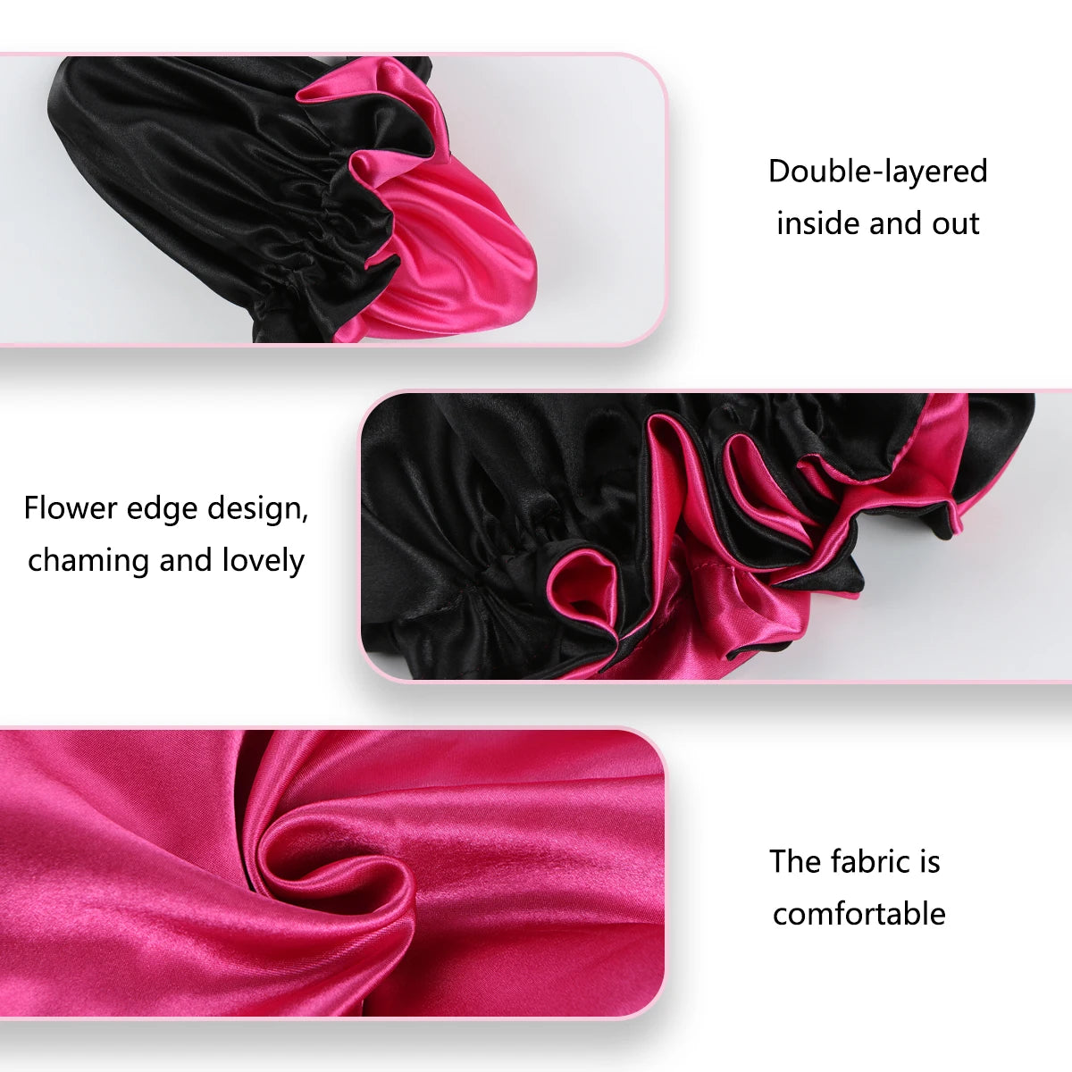 Bonnet de cheveux minimaliste Double couche en Satin, 1 pièce, bonnets de sommeil pouvant être portées des deux côtés, casquette polyvalente pour hommes/femmes