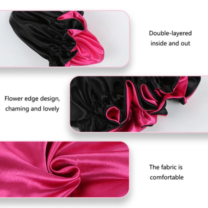 Bonnet de cheveux minimaliste Double couche en Satin, 1 pièce, bonnets de sommeil pouvant être portées des deux côtés, casquette polyvalente pour hommes/femmes