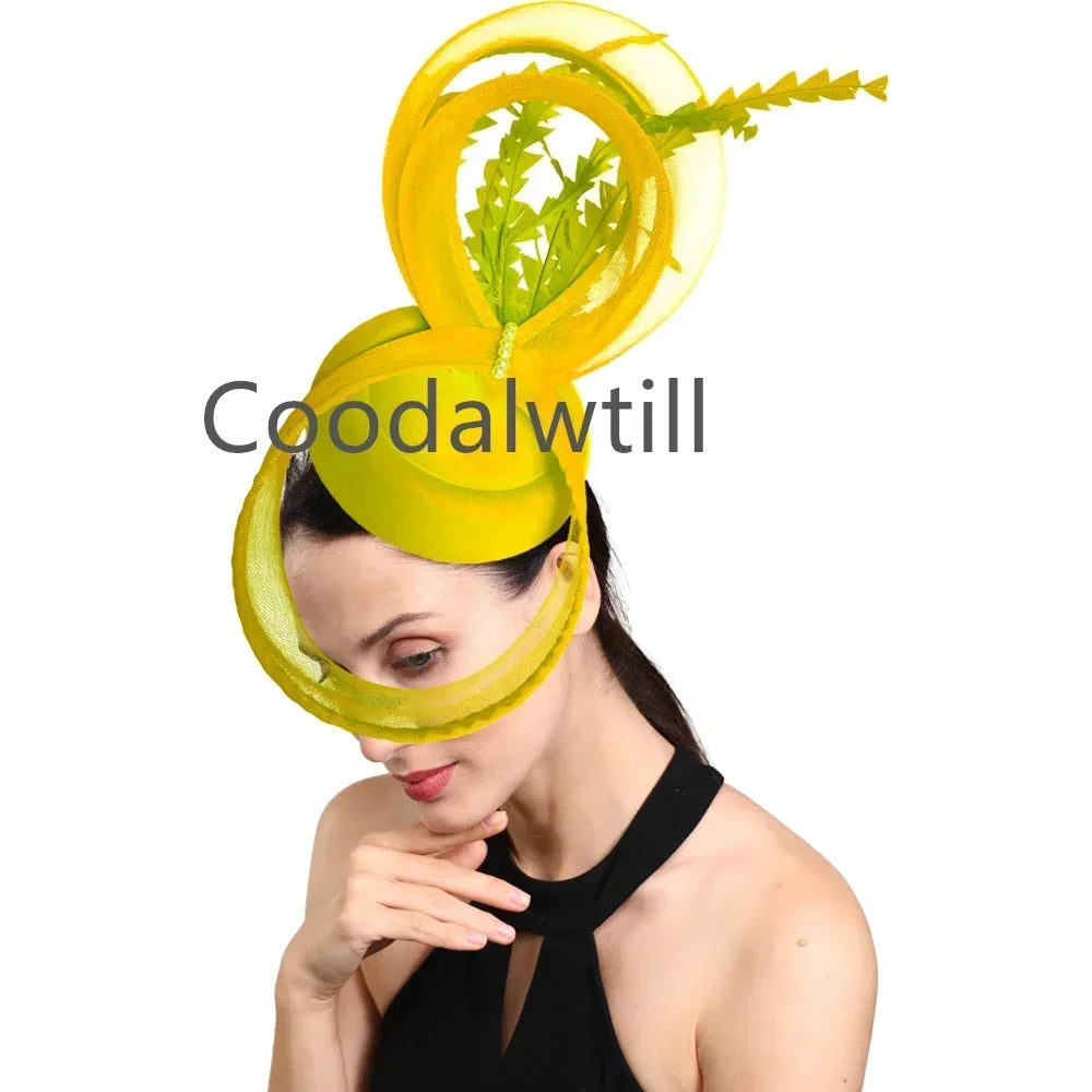 Plume Derbr Fascinator chapeaux femmes Vintage église pilulier casquette bandeau dames élégant Cocktail Kentucky casque Fascinators