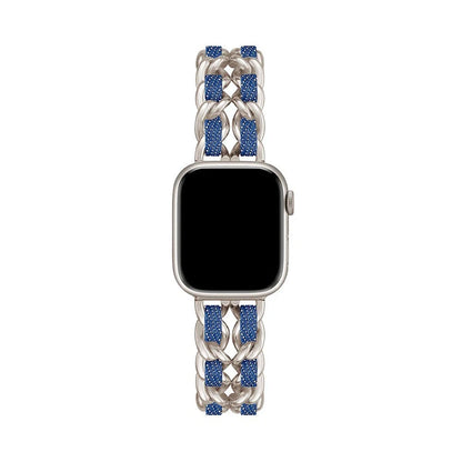 Bracelet en métal pour femmes, pour Apple Watch Band 10 9 8 Ultra 46mm 42mm 49mm 7 SE 6 5 41mm 45mm 44/40mm, Bracelet en acier doré pour dames