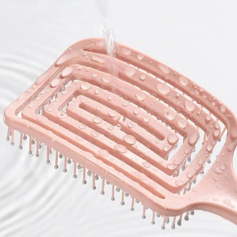Peigne de Massage élastique ajouré, brosse à cheveux, peignes de Massage du cuir chevelu, démêlant de coiffure, outil démêlant à séchage rapide, 1 pièces