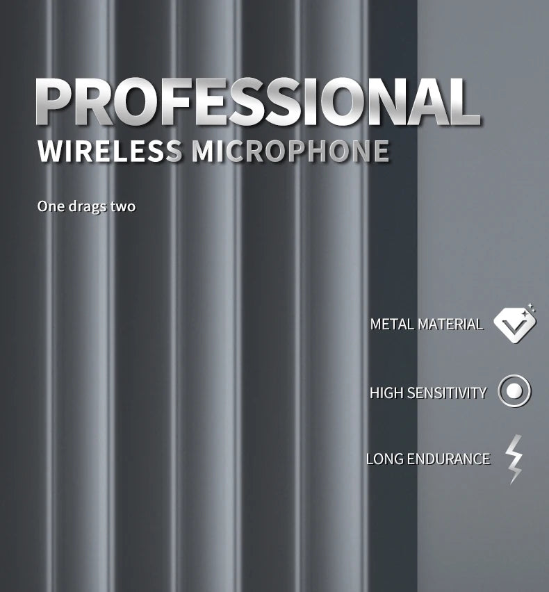 Microphone sans fil portatif à double canal, micro dynamique à fréquence fixe UHF pour karaoké, fête de mariage, spectacle d'église