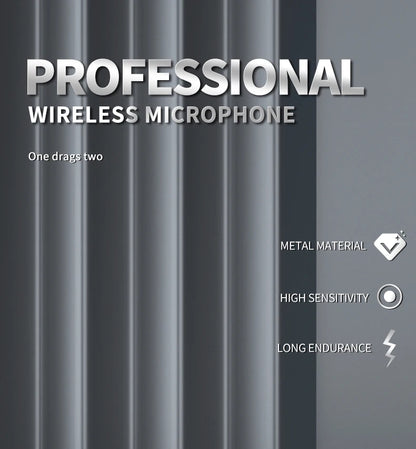 Microphone sans fil portatif à double canal, micro dynamique à fréquence fixe UHF pour karaoké, fête de mariage, spectacle d'église