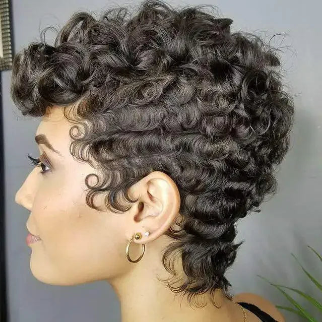Perruque Afro Synthétique Courte Crépue Bouclée pour Femmes Noires, Blonde à Noire, Naturelle Comme Vrais Cheveux, Cosplay, ix