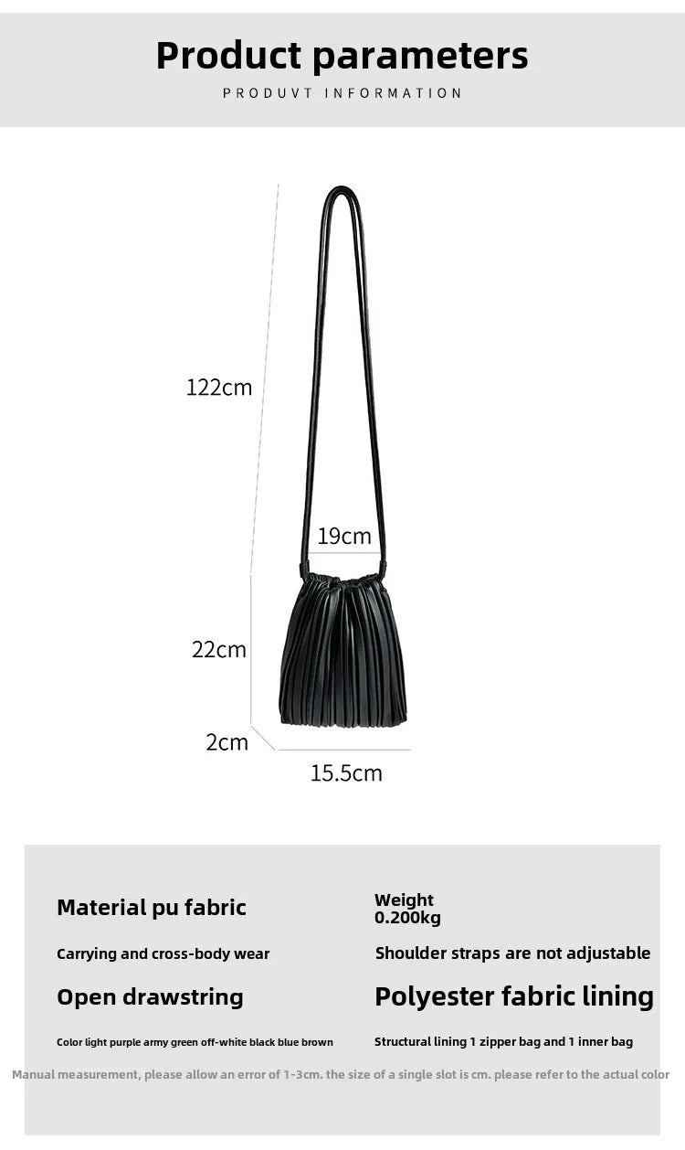 Mode d'été nouveau sac à bandoulière femmes PU simple épaule Mini sac de luxe polyvalent plissé décontracté petit sac carré