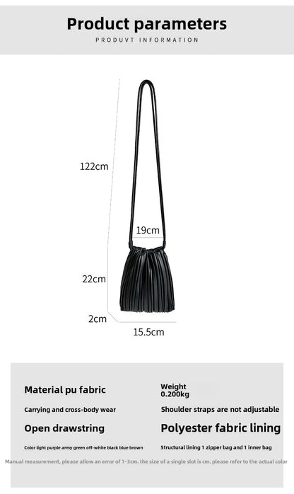 Mode d'été nouveau sac à bandoulière femmes PU simple épaule Mini sac de luxe polyvalent plissé décontracté petit sac carré
