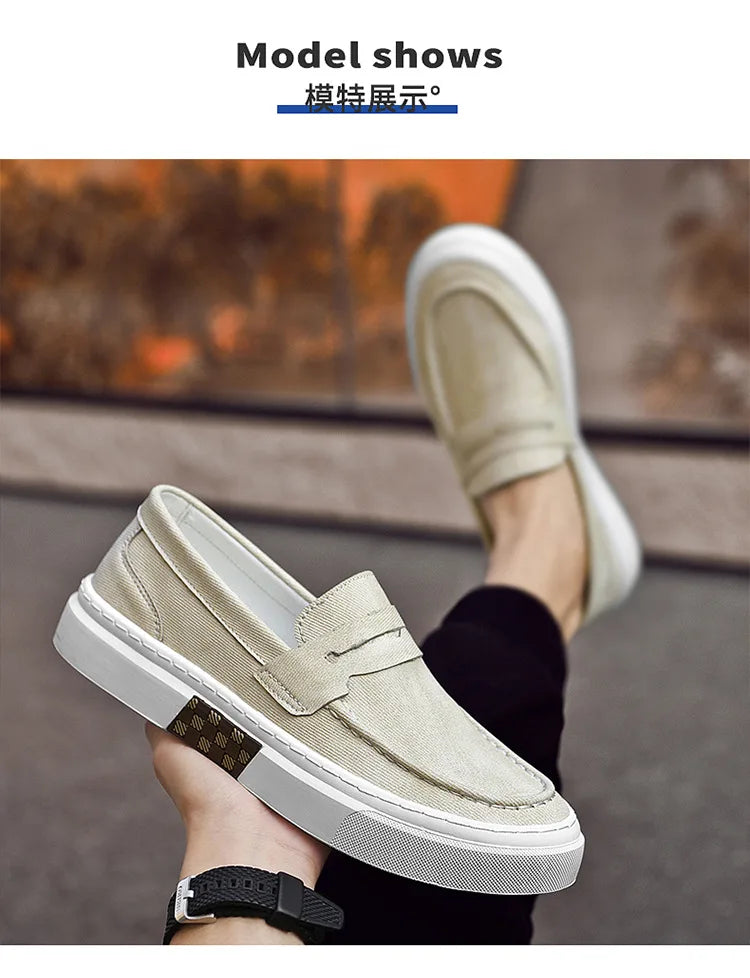 Mocassins d'été pour hommes, chaussures décontractées vertes faites à la main, chaussures de marche pour hommes, chaussures de conduite polyvalentes à semelle épaisse