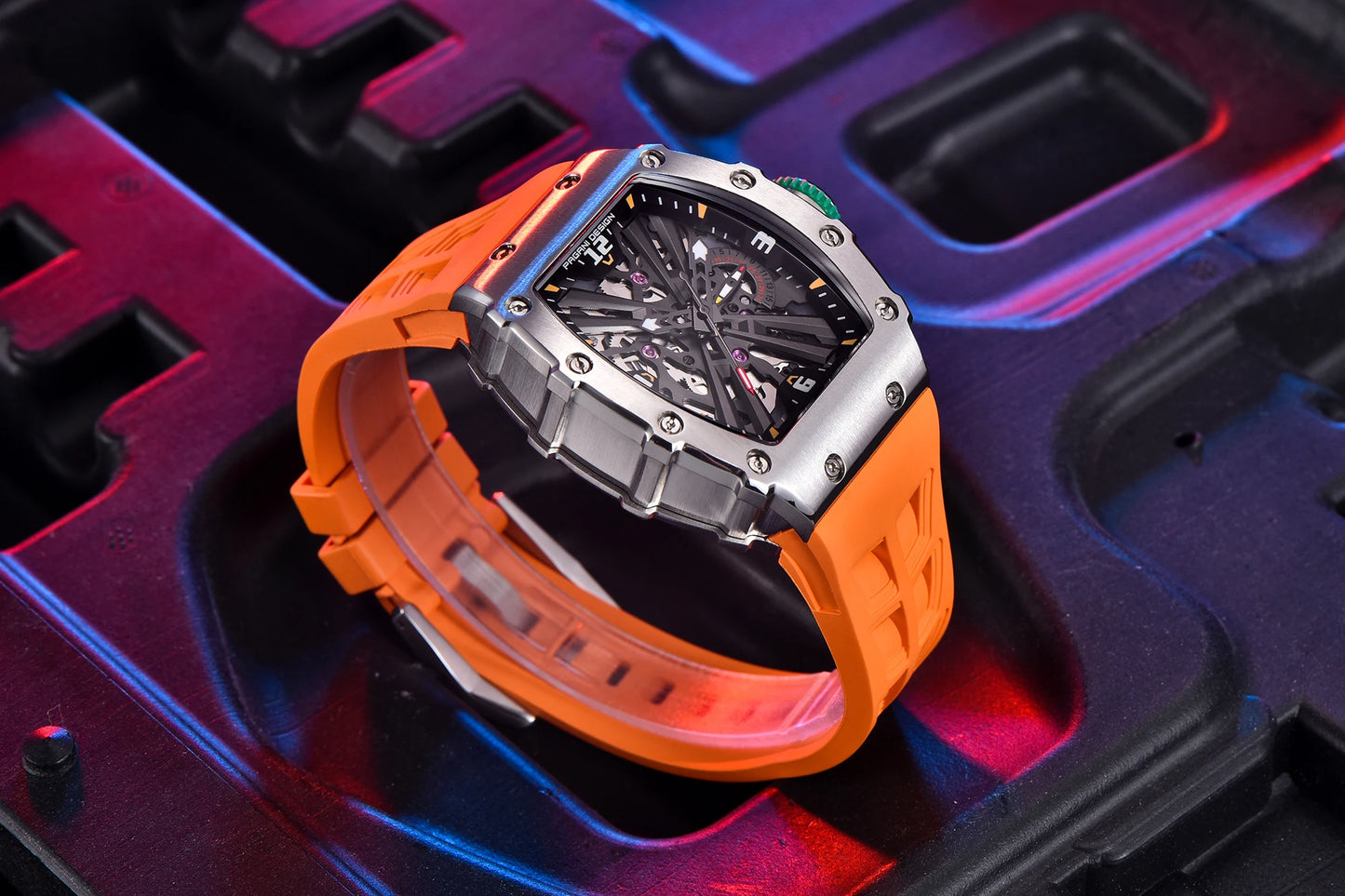 PAGANI UCO-Montre à Quartz pour Homme, Modules Movt VH65, Cadran Seton, 2024 m, Étanche, dehors, Rectangle, Verre Saphir, Nouveau, 100
