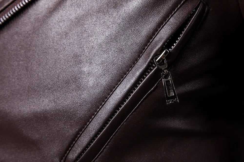 Veste en cuir PU Style motard coupe cintrée pour hommes, manteau décontracté britannique à la mode Y012, veste en cuir confortable et souple pour hommes