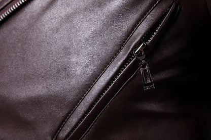 Veste en cuir PU Style motard coupe cintrée pour hommes, manteau décontracté britannique à la mode Y012, veste en cuir confortable et souple pour hommes