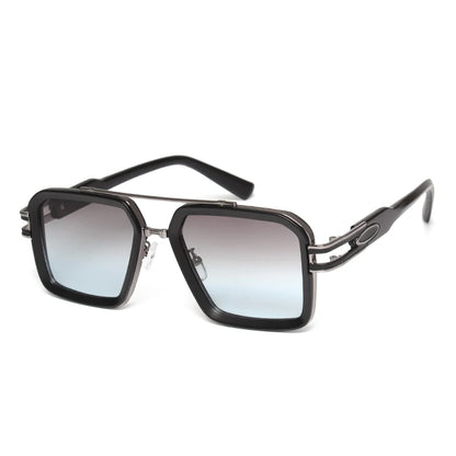 2025 Steam Punk lunettes De soleil rétro carré hommes femmes mode Double faisceau lunettes unisexe cadre en métal nuances à la mode Oculos De Sol