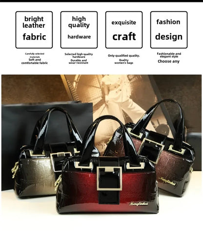 Sac à main multicouche en cuir souple pour femme, motif crocodile, coussin Boston, mères d'âge moyen, initié unique, nouveau, 2024