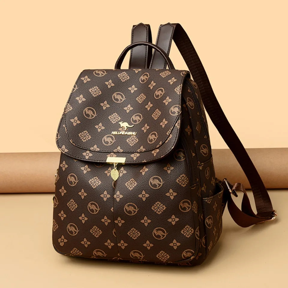 Sacs à Dos imprimés kangourou classiques Sac à Dos en Cuir Pu pour femmes Sac d'école à bandoulière pour mère Sacs à Dos Sac de transport A Dos