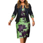 2 pièces/ensemble femmes manteau robe costumes ensemble imprimé fleuri gaine robe mi-longue point ouvert robe costume veste femmes tenue ensemble