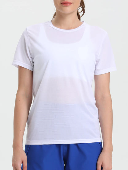 T-Shirt de Sport ultraléger à séchage rapide pour femmes, couleur unie, léger et respirant, chemise de Compression de gymnastique de course