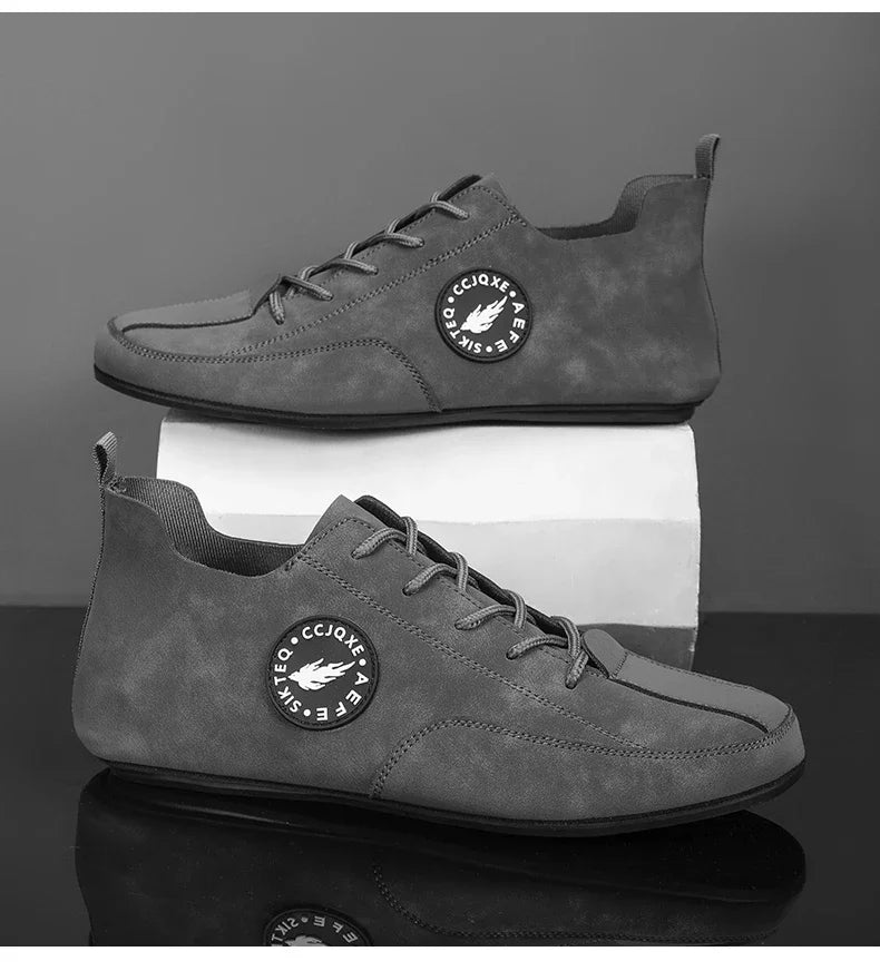 MAEDEF mocassins pour hommes léger conduite décontracté fond mince chaussures plates semelle souple confortable antidérapant à lacets chaussures de marche hommes