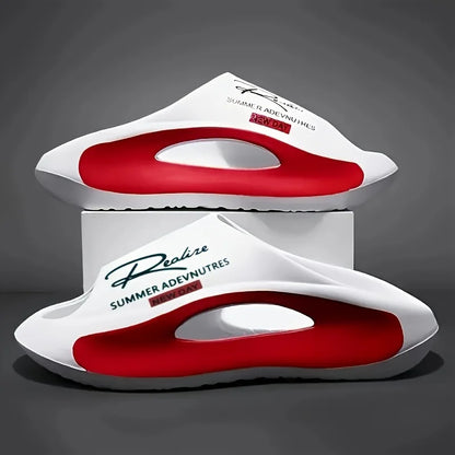 2025 Men's Casual Sports Outerwear Fashion Summer Soft Bottom Cool Drag Anti slip Indoor and Outdoor Durable Trendy Slippers