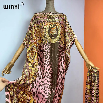 WINYI-Robe de Soirée Élégante et Surdimensionnée pour Femme, Caftan à Imprimé Africain, Nouvelle Mode 2022