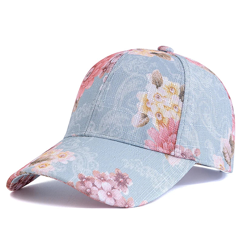 Casquette de Baseball respirante à motif de fleurs pour femmes, nouveau Style, décontractée, Streetwear d'extérieur, chapeau de sport, Dopamine, à la mode