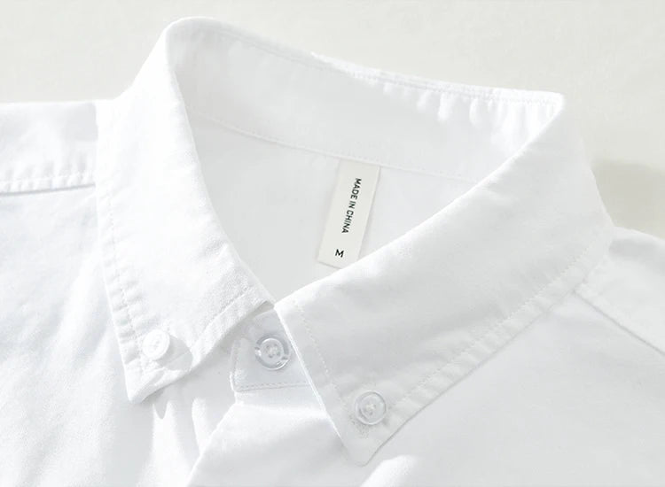 Chemise Patchwork blanche pour hommes, en coton, ample, à manches longues, à la mode, nouvelle collection printemps 2024
