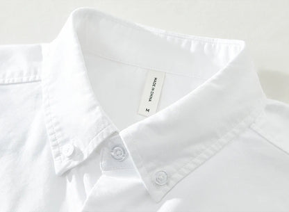 Chemise Patchwork blanche pour hommes, en coton, ample, à manches longues, à la mode, nouvelle collection printemps 2024