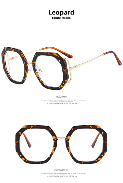 Lunettes photochromiques pour femmes, nouveau Design de marque à la mode, grand polygone, Anti lumière bleue, lecture sur ordinateur, hypermétropie, 2023