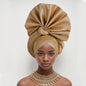 Turban Africain Plissé pour Femme, Déjà Fait, Cravates de Sauna, Bonnet Auto Gele, Hijab Musulman, Mariage Nigérian, Chapeau Rond