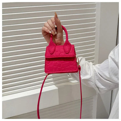 Sac à main en feutre coloré pour femme, mini sacs à main, sac à bandoulière, motif pierre, initié