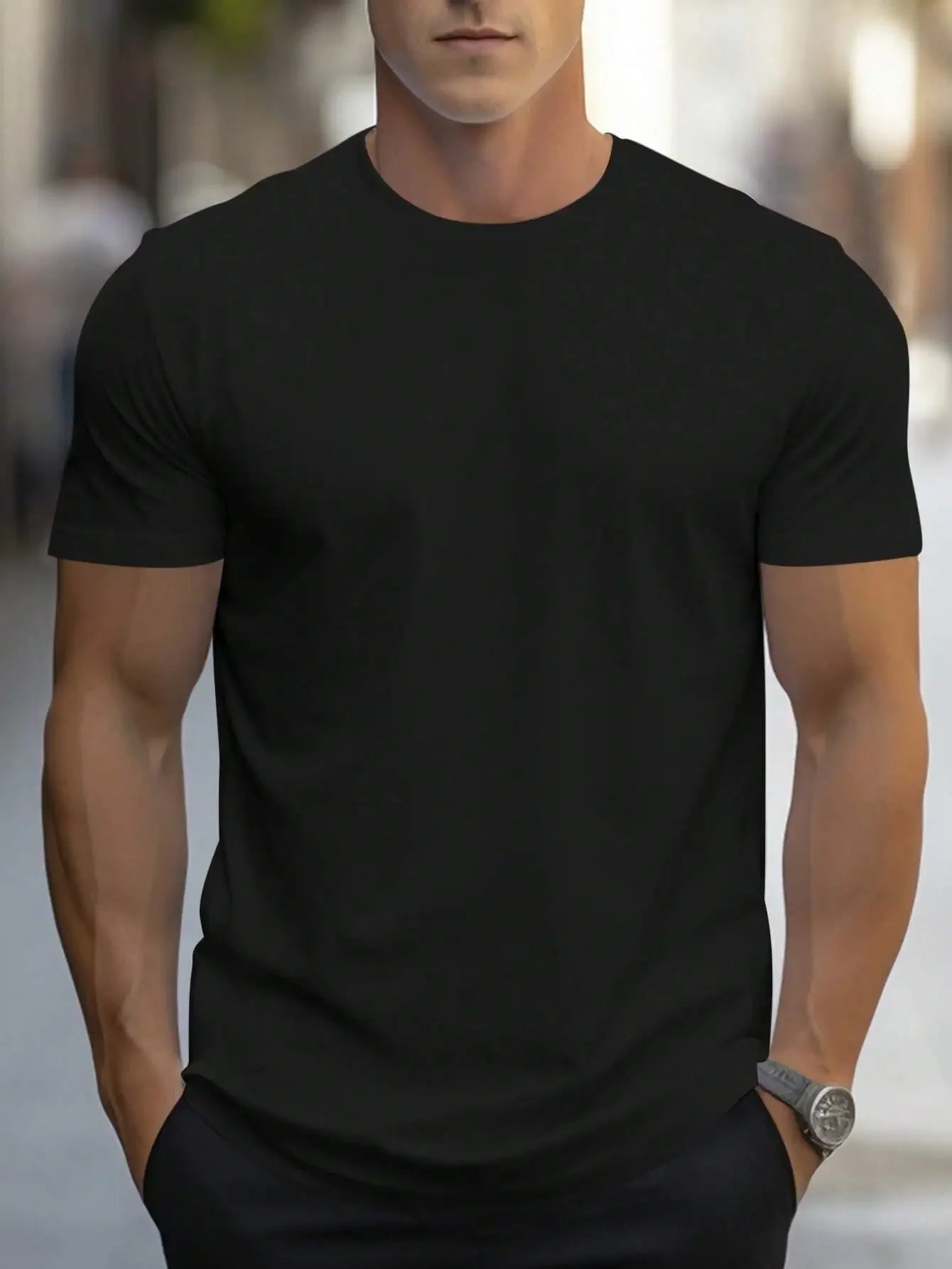 Offre spéciale couleur unie haute qualité impression T-Shirts hommes décontracté rue T-Shirts été surdimensionné vêtements en vrac coton à manches courtes