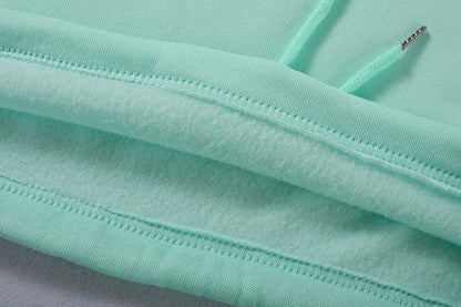 Survêtement d'hiver pour femmes, ensemble deux pièces, sweat à capuche surdimensionné, pantalon de survêtement, couleur unie, vêtements de sport | Ensemble pantalon sweat-shirt décontracté