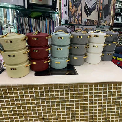 Pot isolant alimentaire pour événement du Ramadan, bol isolé de grande capacité, chauffe-déjeuner, conteneur pour fête pique-nique, 3 pièces/ensemble 1.5/2/2.5L