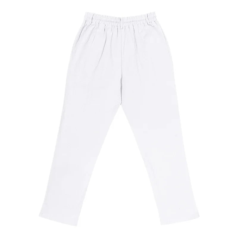 Pantalon de plage confortable en coton et lin pour hommes, sangle droite, haute qualité, décontracté, printemps et automne, nouvelle mode, 2025