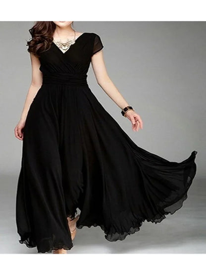 Robe moulante élégante à manches courtes en mousseline de soie pour femmes, robes de soirée bohèmes pour femmes, robe d'été sexy pour dames, 2022