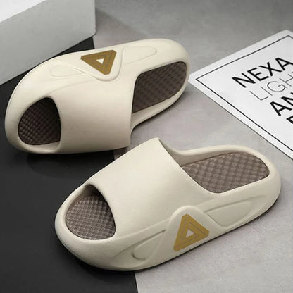 Pantoufles d'été à semelle épaisse pour hommes et femmes, sandales d'intérieur à fond souple EVA, chaussures de plage légères, tongs