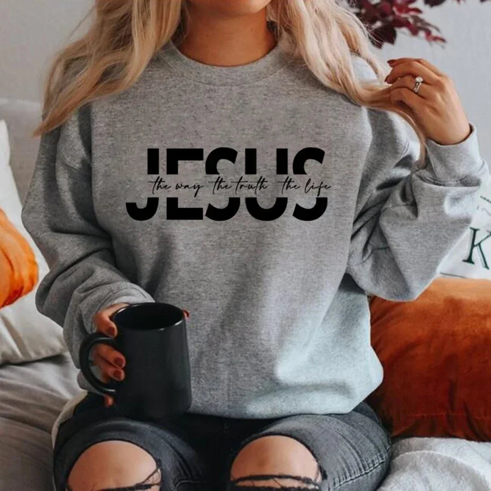 Jésus le chemin la vérité la vie sweat à capuche chrétienne cadeau de jésus pulls religieux femmes sweats cadeaux chrétiens
