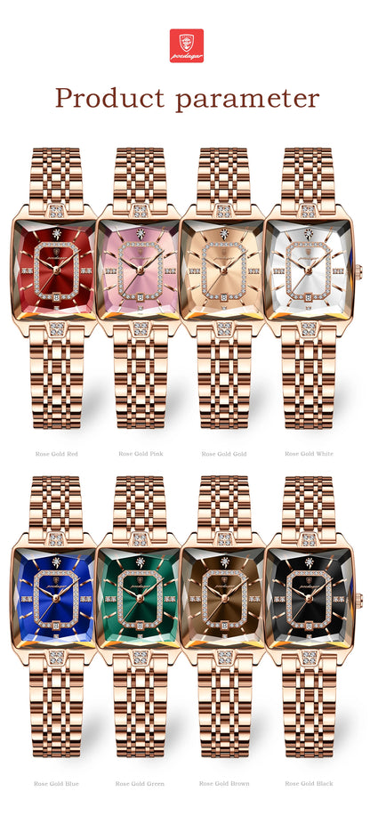 POEDAGAR montre de luxe pour femme calendrier étanche haute qualité dames montre en acier inoxydable Quartz femmes montres élégant + boîte
