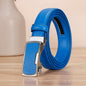 Ceinture de mode coréenne pour femmes, fine, étroite, art, couverture de taille, blanc, orange, bleu, vert, jaune, rouge, designer, ceinture automatique, nouveau