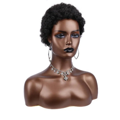 Perruque Afro Synthétique Courte Crépue Bouclée pour Femmes Noires, Blonde à Noire, Naturelle Comme Vrais Cheveux, Cosplay, ix