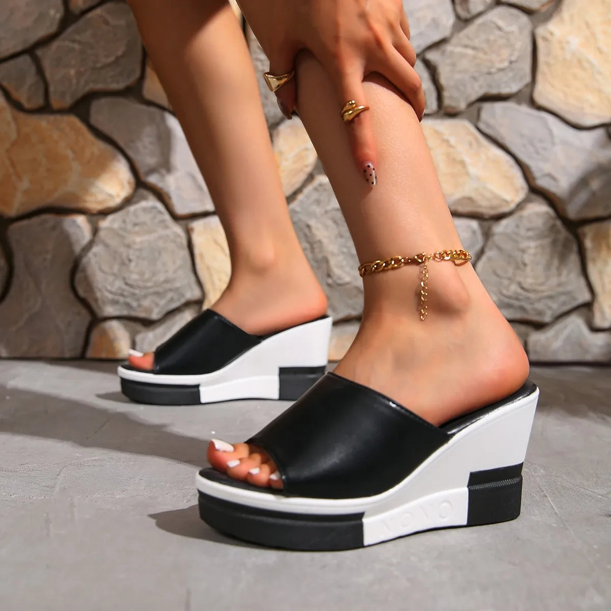 Sandales d'Été à Talons Hauts et Semelles Optiques pour Femme, Muffin, Solide, Document de NégDynation, Vente en Gros pour le Commerce Extérieur