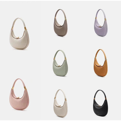 Sac à main en forme de croissant de luxe pour femme, nouvelle série Pine Moon, Hobo, sac à bandoulière polyvalent en cuir, sac à main à la mode, sacs sous les bras