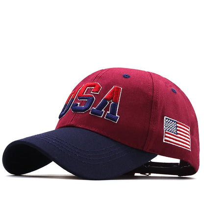 Casquette de Baseball drapeau américain pour hommes et femmes, chapeau à rabat en coton, unisexe, broderie américaine, Hip Hop, Gorras Pet, nouvelle marque