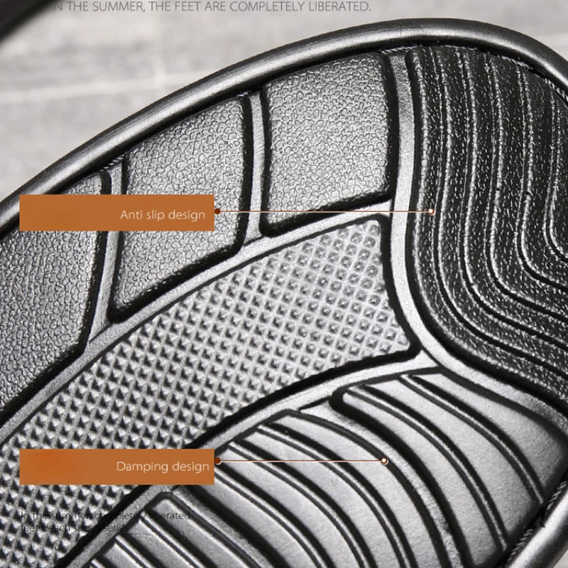 Marque hommes sandales été à semelles souples anti-dérapant chaussures de plage mâle en plein air confortable hommes pantoufles de luxe de haute qualité sandalias