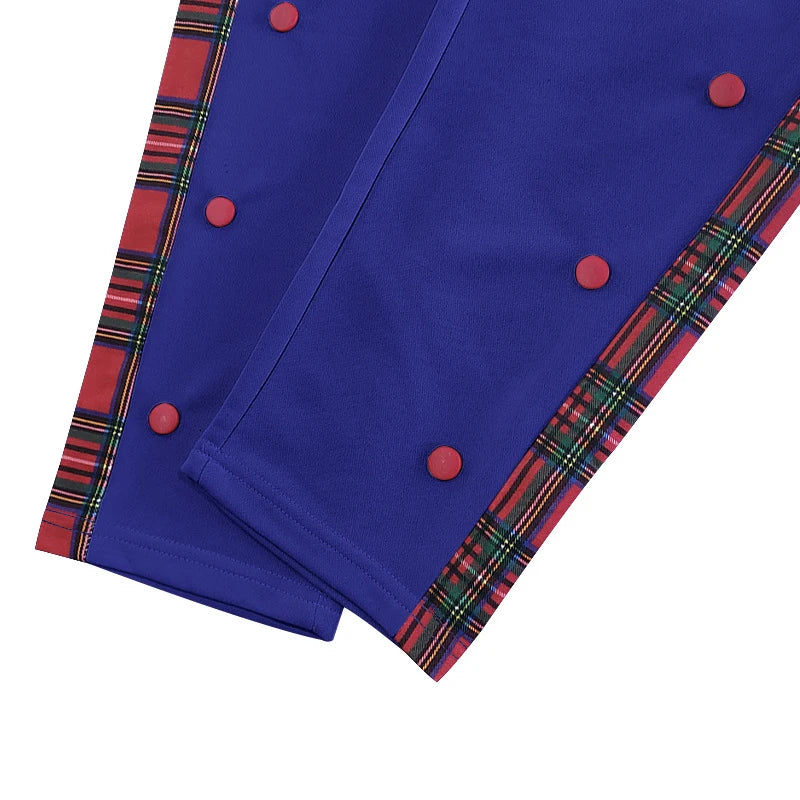 Pantalon en patchwork rayé pour homme, bouton latéral vintage, chimproximity, adt Straight fjMen, pantalon décontracté, printemps, automne, 2025