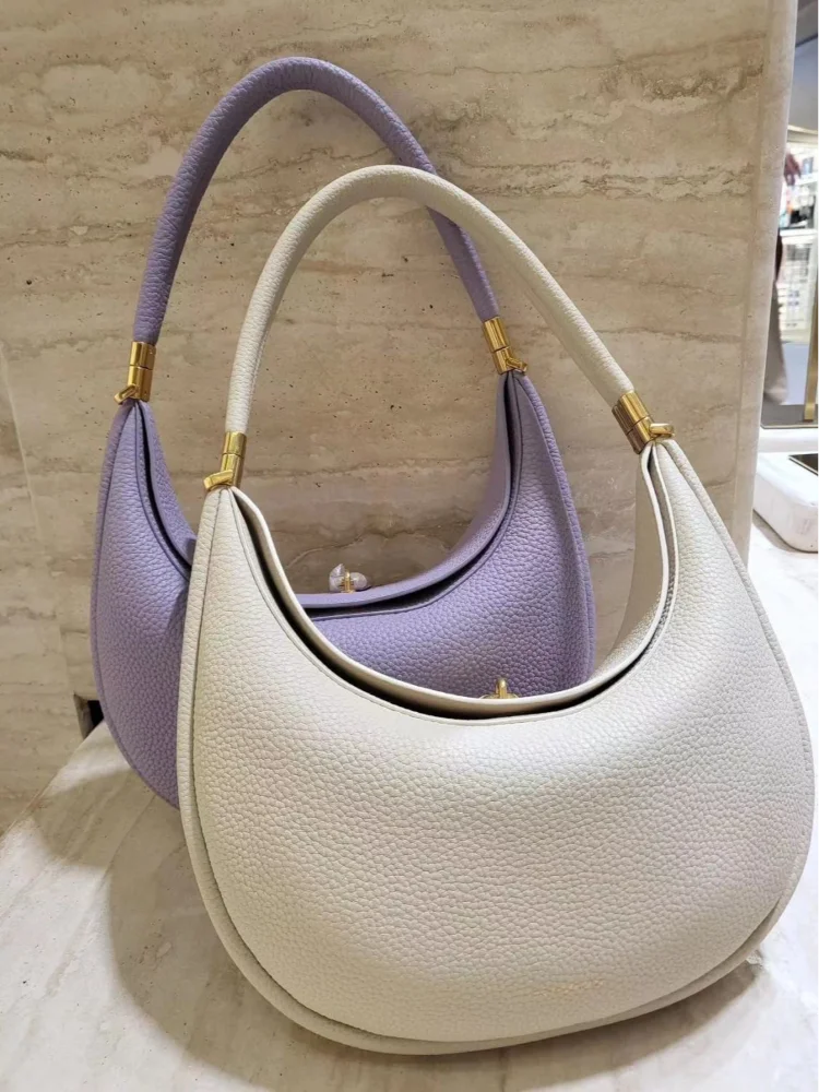 Sac à main en forme de croissant de luxe pour femme, nouvelle série Pine Moon, Hobo, sac à bandoulière polyvalent en cuir, sac à main à la mode, sacs sous les bras