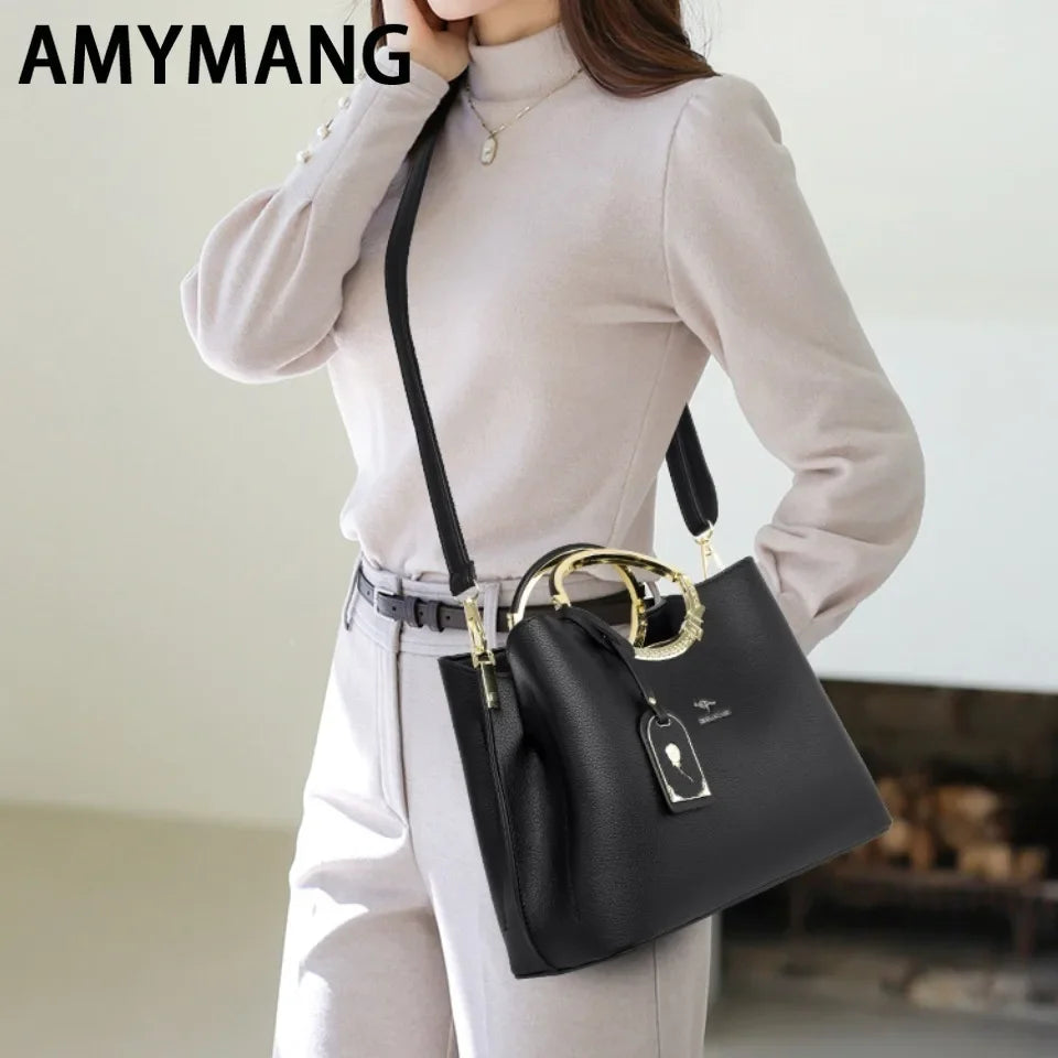 Sac à Main de Luxe en Cuir Souple pour Femme, Fourre-Tout de Grande Capacité à 3 Couches, de Styliste, de Bonne Qualité