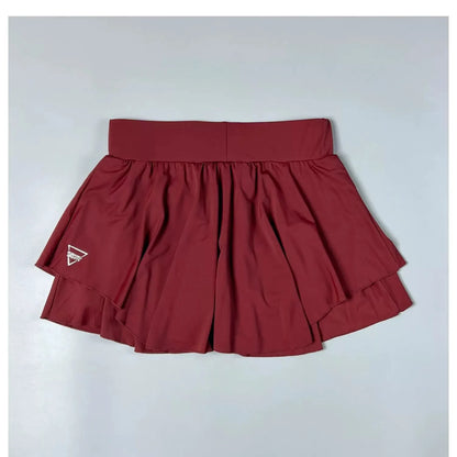 Jupe courte de sport pour femmes, fausse demi-jupe de course deux pièces, séchage rapide, blocage des hanches, anti-éblouissement, tennis respirant