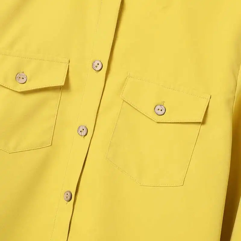 Ensemble chemise et pantalon pour femmes, élégant, col à revers, manches longues, mode automne, tenues, pantalons de travail solides, costumes, survêtement, 2 pièces