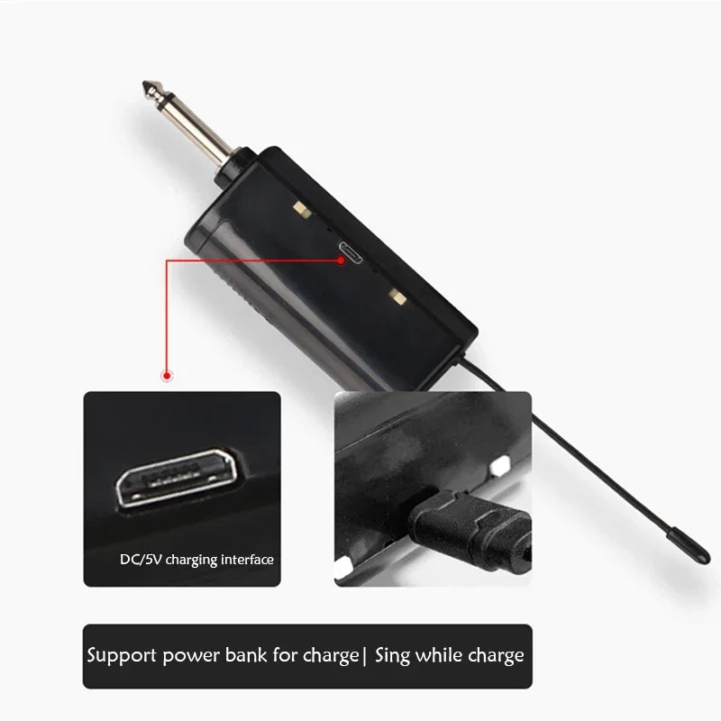 Microphone casque micro Lavalier sans fil avec émetteur récepteur affichage LED transmetteur Bodypack pour l'enseignement des performances en direct